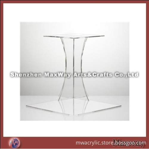 Small Clear Square Finely Designed 2 Tiers Lucite Cupcake Stand Rack